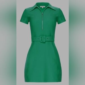 The Goldie Dress By Goldie Byrd Kelly Green Front Zip Golf Dress